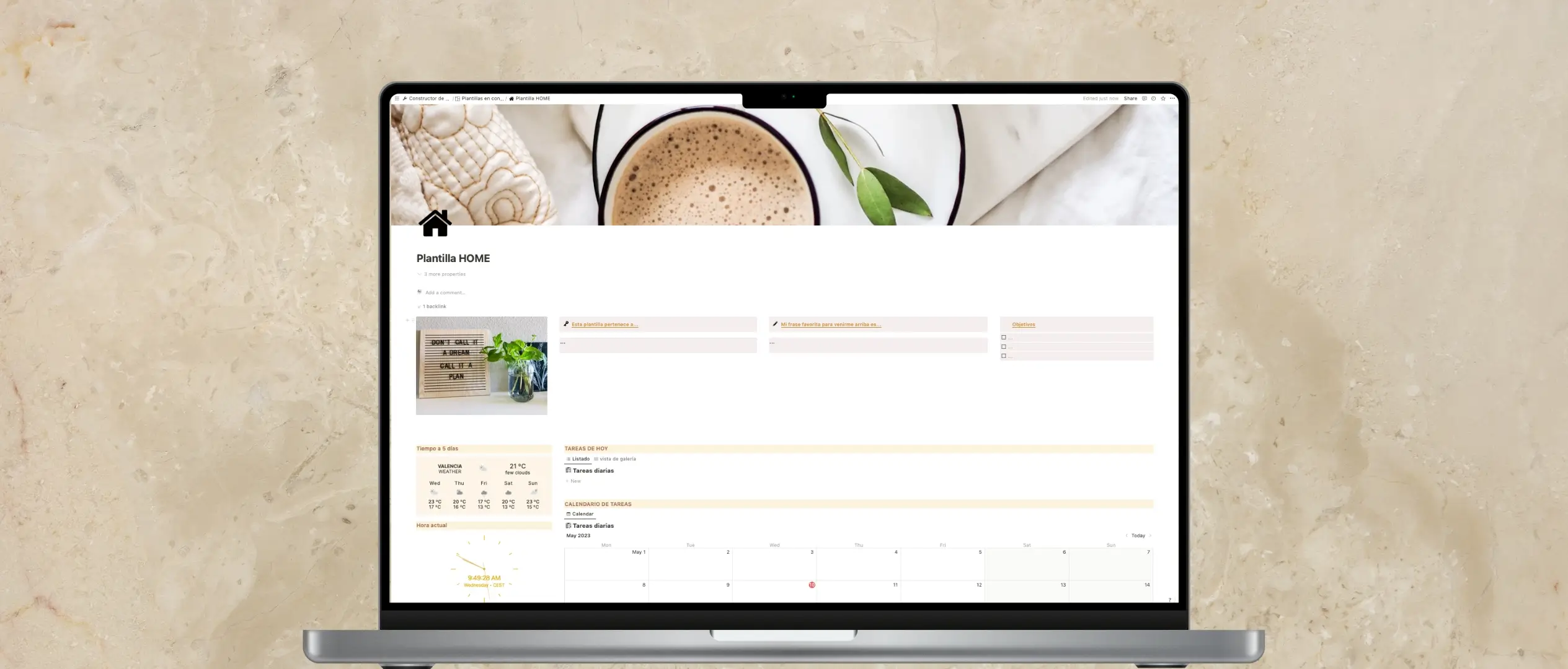 Descargar plantilla de Notion
