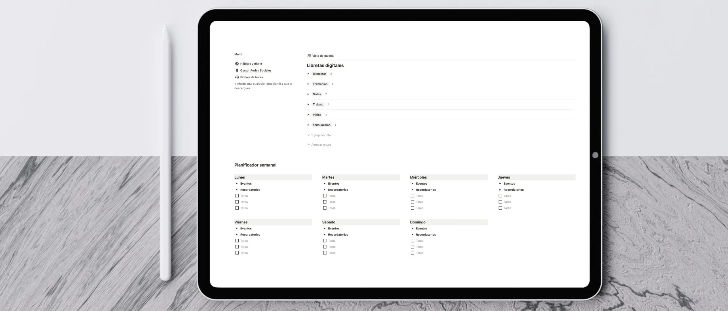 Descargar plantilla de Notion