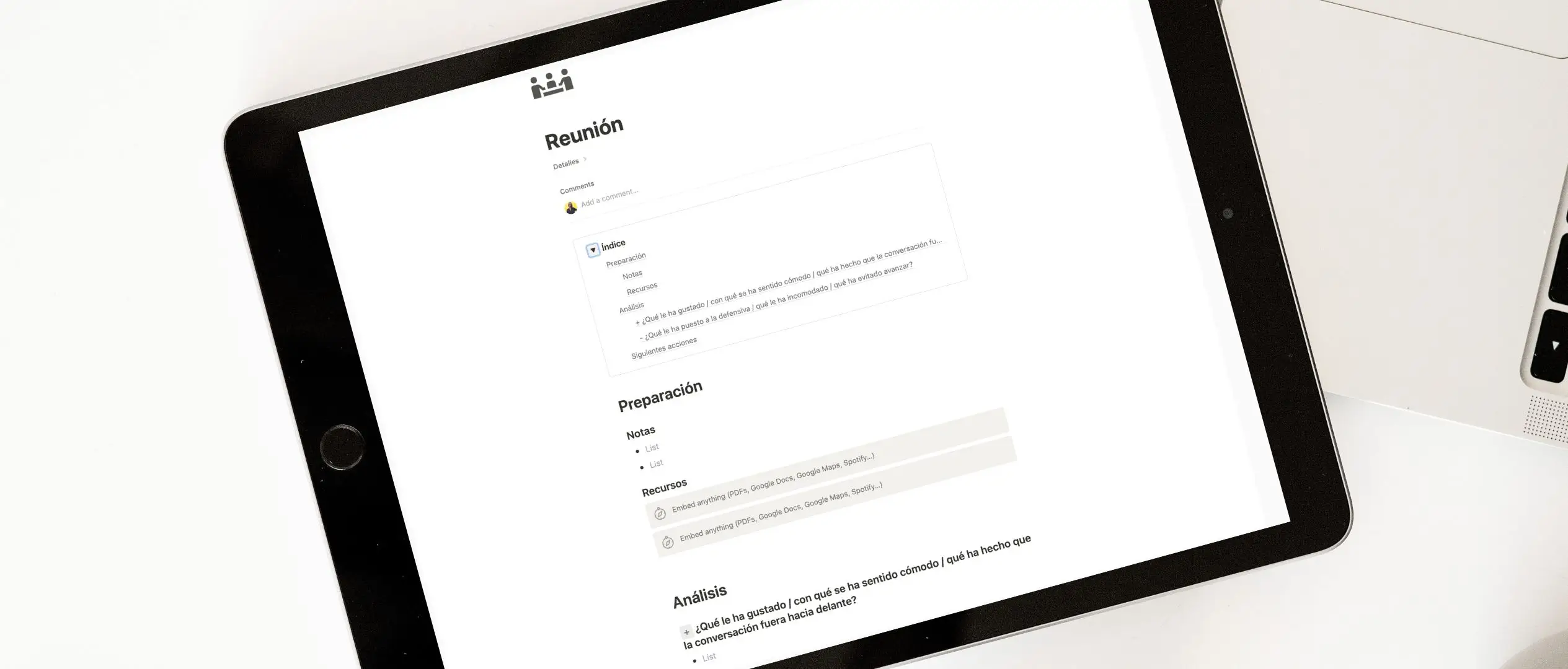 Descargar plantilla de Notion